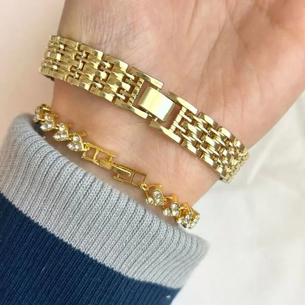 Vintage Inspired Luxury Gold Tone Watch